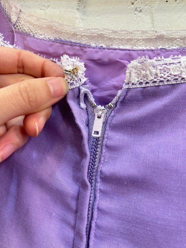 コピー：60's70's purple lace dress