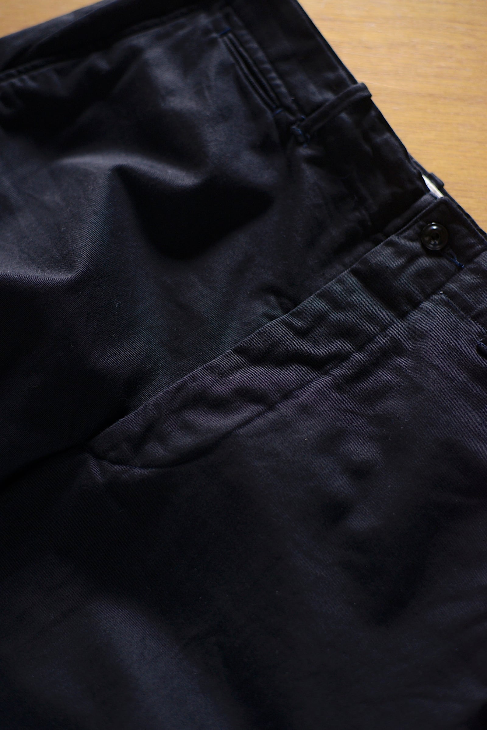 NICENESS / GARVEY CHINO OFFICER TROUSERS (black