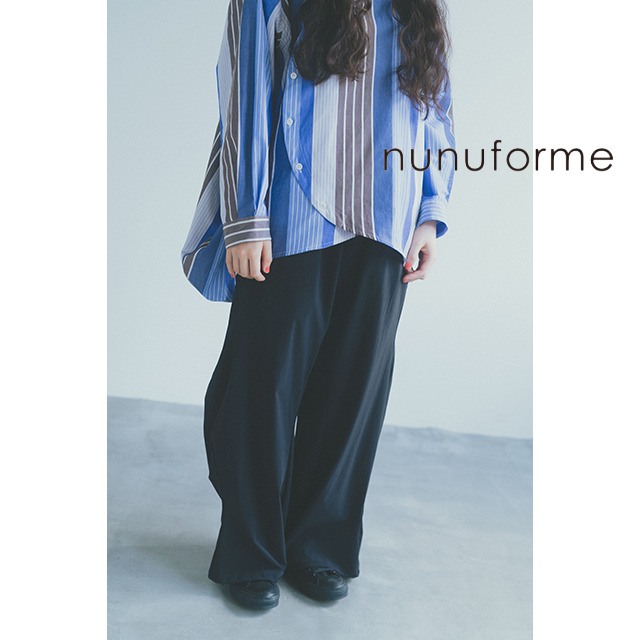 【nunuforme】04-nf21-687-026A ウェーブパンツ 1（155）\2（163）