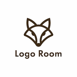 No437 オシャレな狐のロゴ【単色、狐、線、シンプル、オシャレ、商品、ショップ、ブランド、アパレル、販売、アプリ、web】