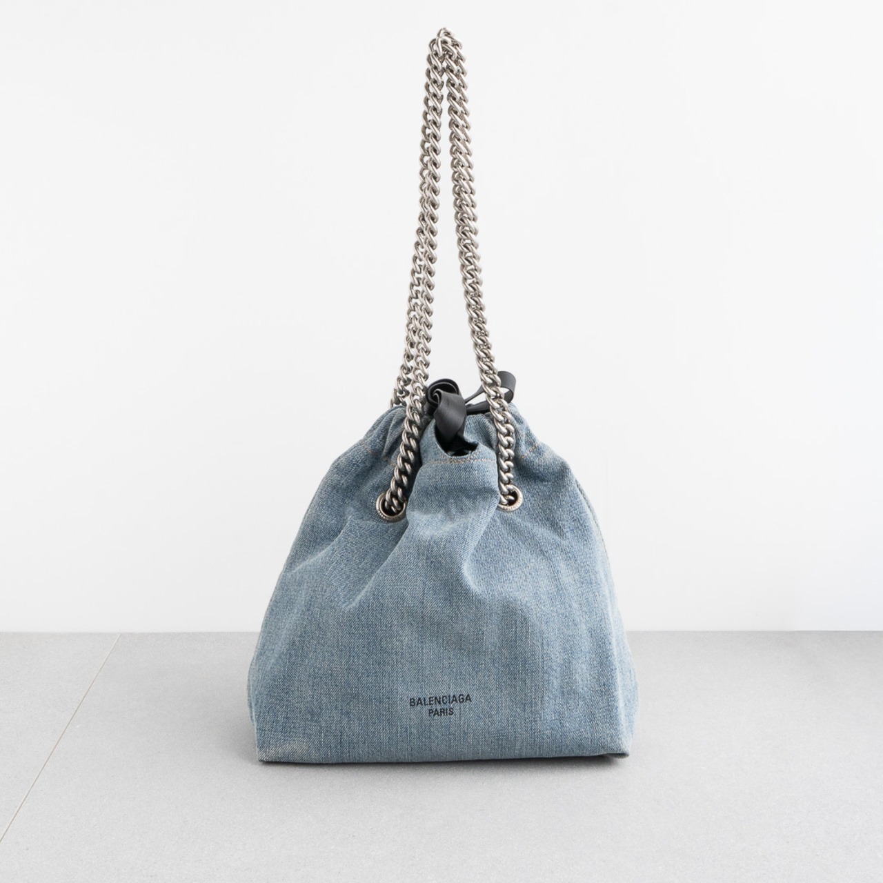 バレンシアガ クラッシュ スモール トートバッグ デニム SS24