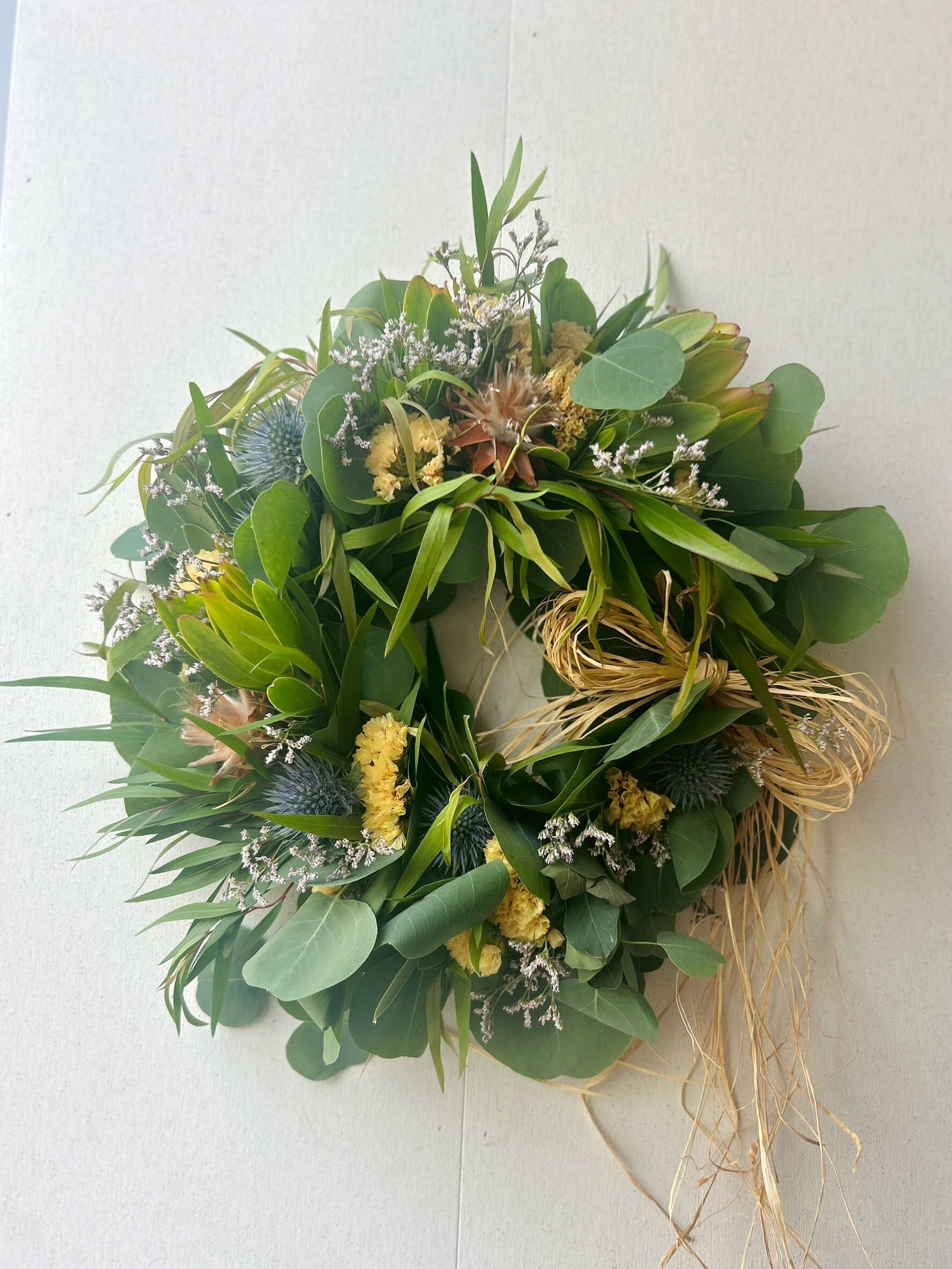 サマーグリーンリース 【wreath】【スモークツリー/ドライフラワー