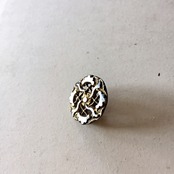 19世紀 フランス 1.7c 黒銀の雲と金の空とカットスチールボタンb アンティーク