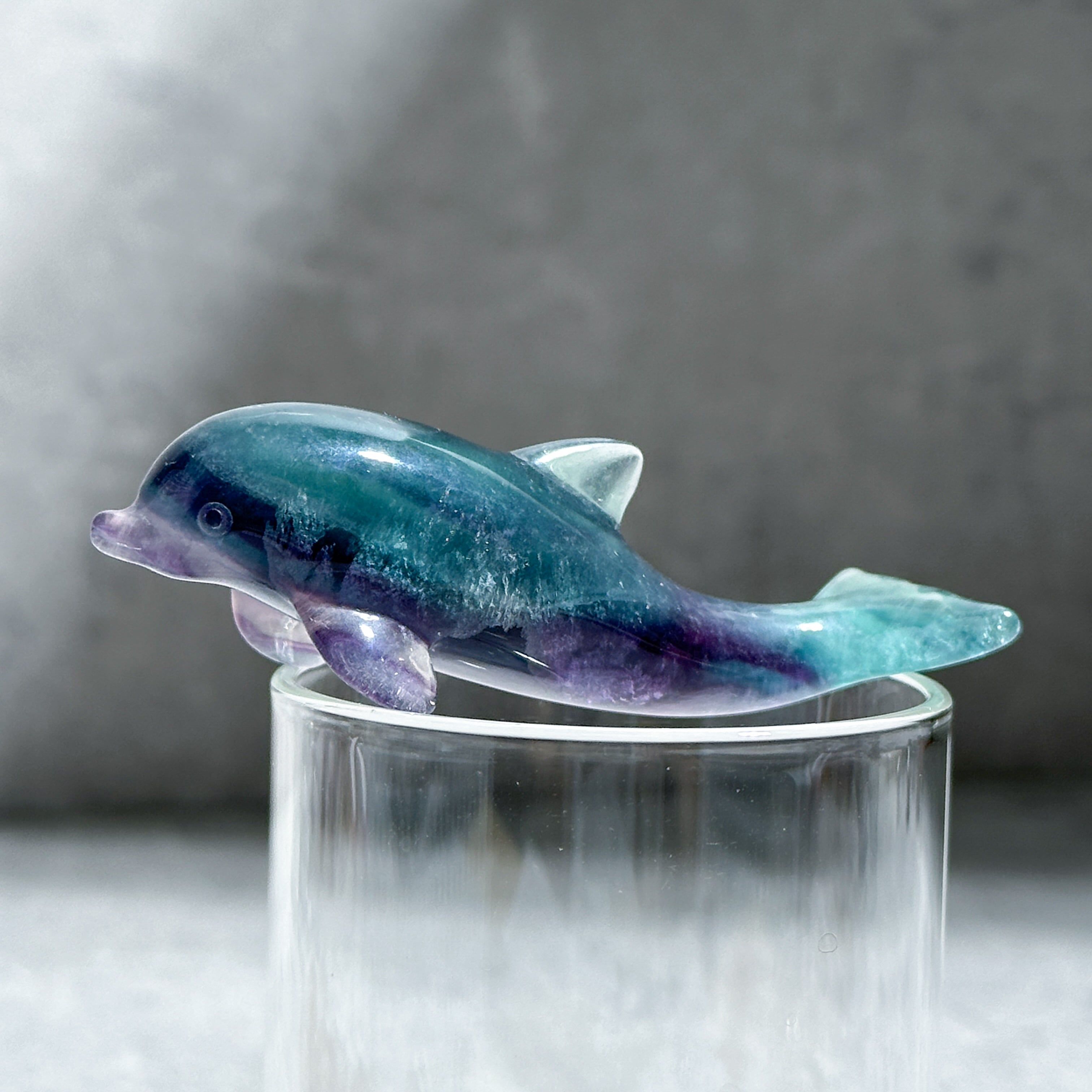 レインボーフローライト イルカ31◇Fluorite◇天然石・パワーストーン