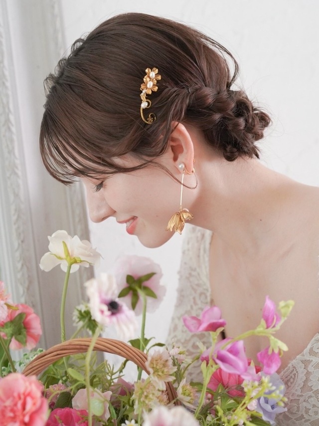 flower × pearl Ⅴ hair accessory