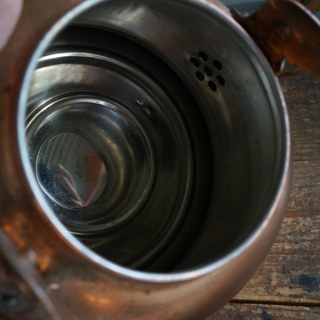 古い台湾の銅薬缶