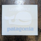 【pa-82】patagonia パタゴニア ステッカー sticker LIVE SIMPLY クジラ