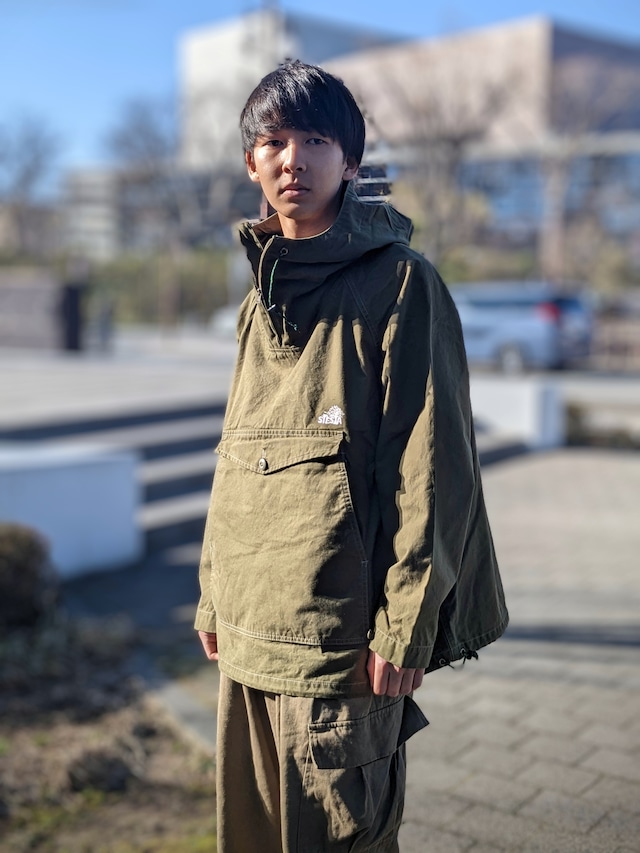 SIESTA  SPRING PULLOVER HOODIE Khaki ( cotton100％ )