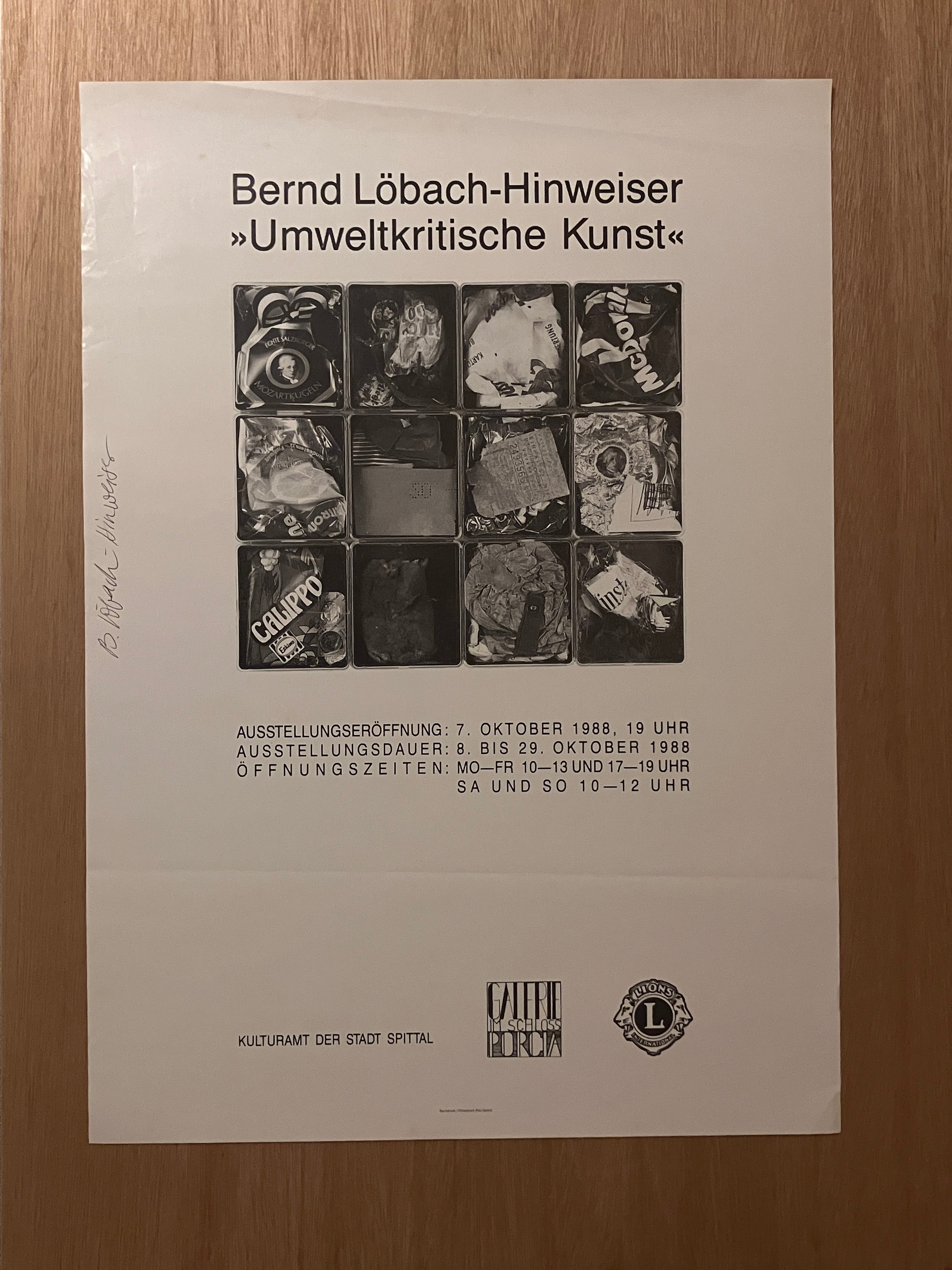 【サイン入りポスター】 Bernd Lobach 1988　[s0019]