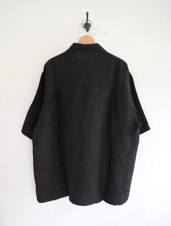 聞天 LAMOND(ラモンド) LINEN RAYON OPEN COLLAR SHORT SLEEVE SHIRT