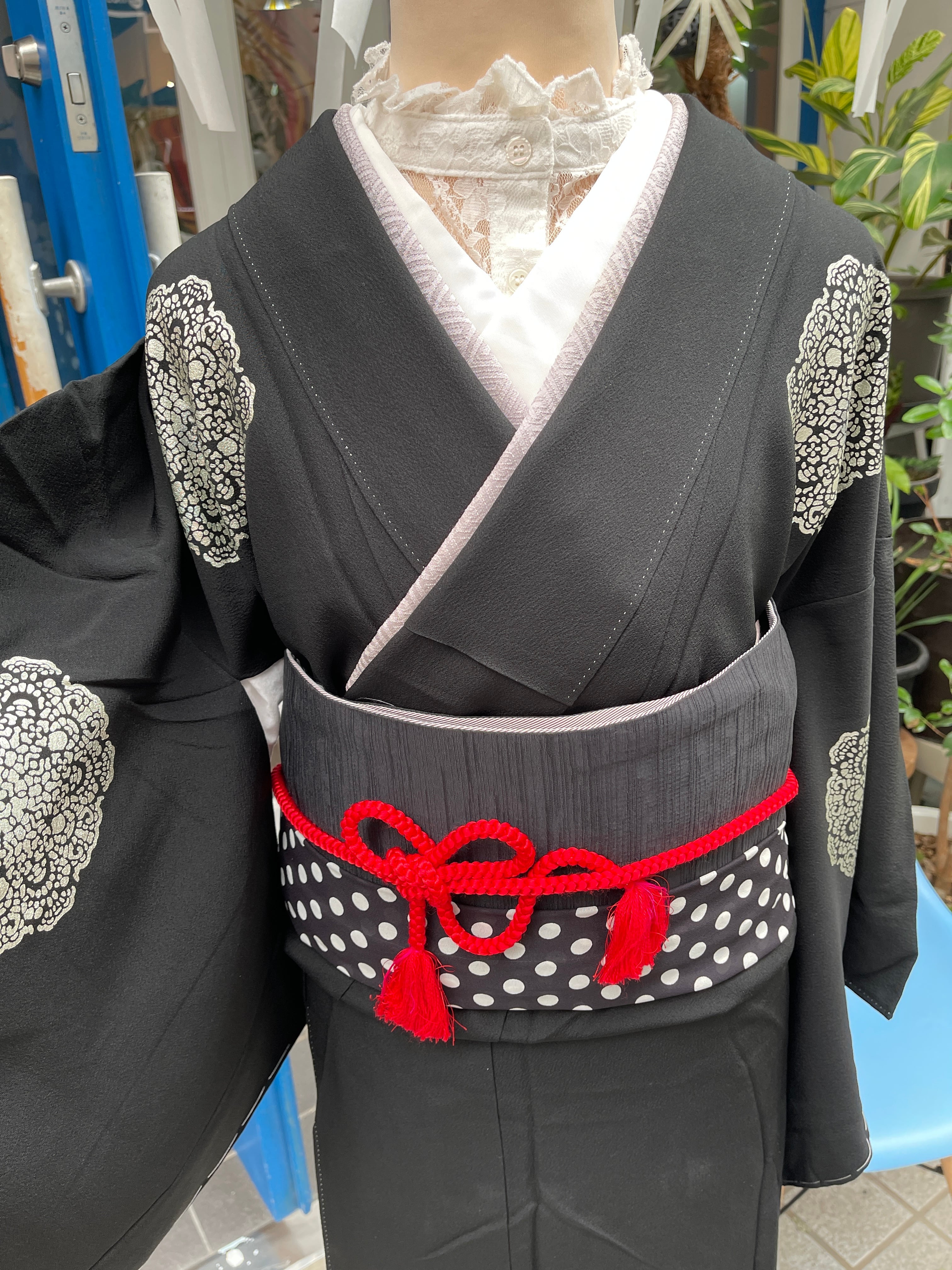 小紋 ウール 洗える着物 | アンティーク着物 侘びすけ wabisuke モダン