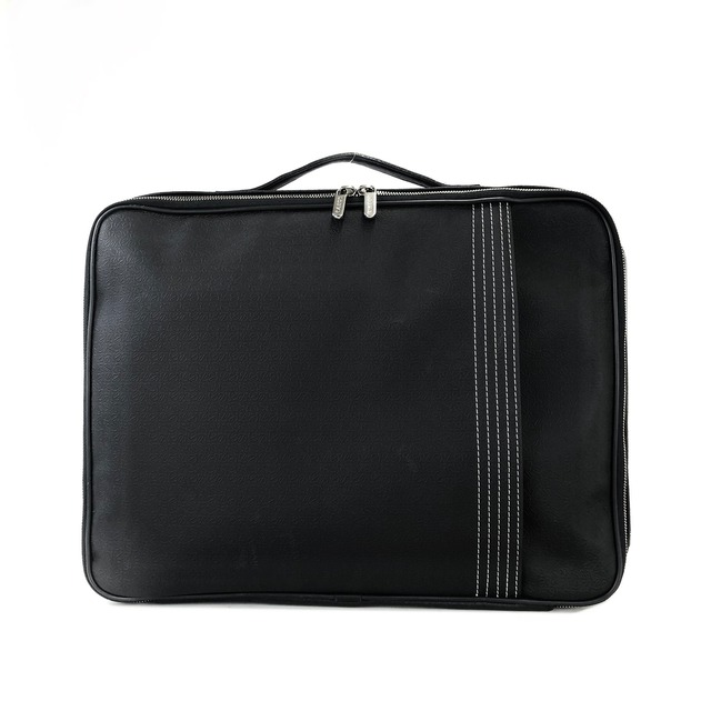 LOEWE 　ロエベ　PVC×レザー　エンボス　キャリーバッグ　ブラック　vintage　ヴィンテージ　オールド　eb5cut