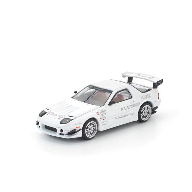 POP RACE 1/64 MAZDA RX7 FC3S RE-AMEMIYA WHITE
