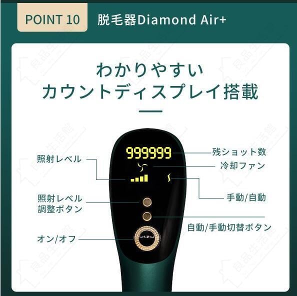 IPL光脱毛器 永久脱毛 家庭用脱毛器 自動照射 男女兼用 全身用 日本語