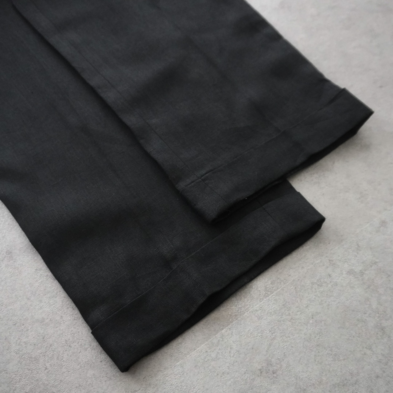 90s Polo by Ralph Lauren LINEN trousers "BLACK" [W36.5L32相当] 古着 - 7