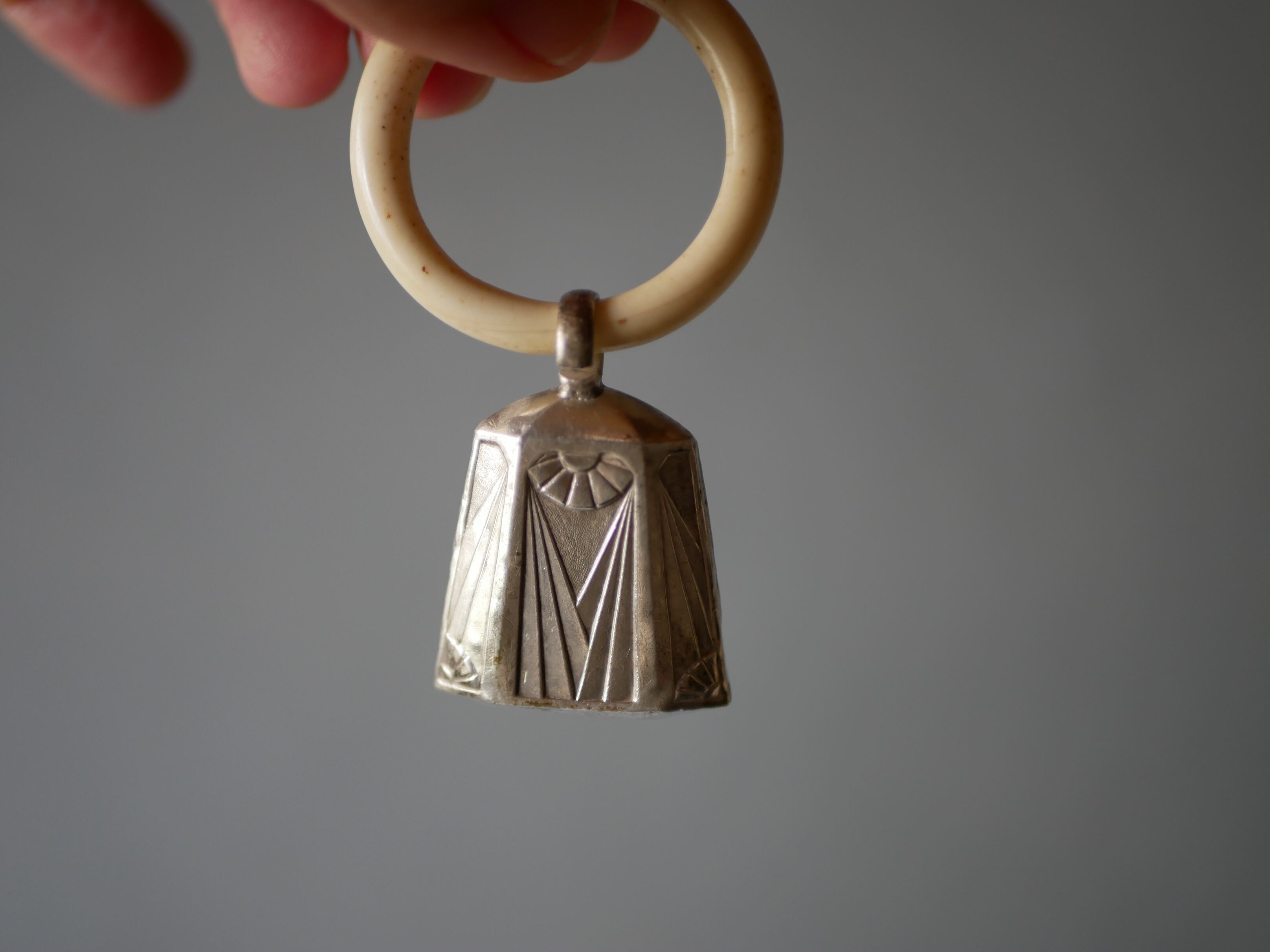 ベビーラトル アールデコ期 スターリングシルバー 純銀 フランスアンティーク