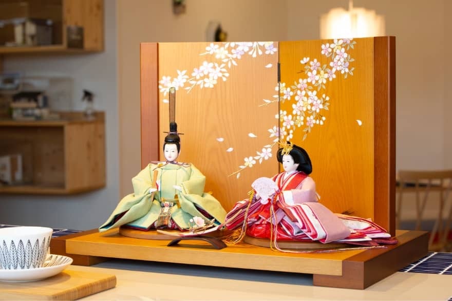 平飾り | 草木染 親王飾りはなもも | おしゃれ かわいい 木目調 | ＜No