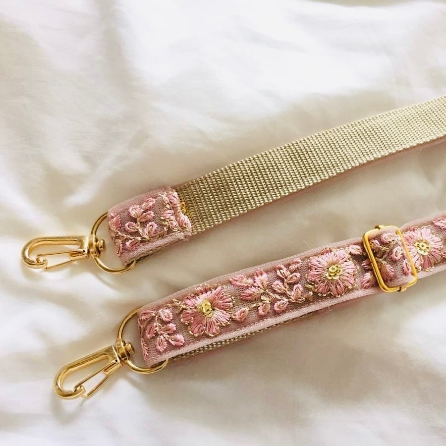 インド刺繍リボン ショルダーストラップ スマホストラップ ショルダー
