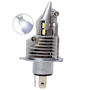【特価処分】バイク led h4 ヘッドライト バイク用ledライトh4 Hi/Lo 新車検対応 CSPチップ搭載 60W/1個 ホワイト 6500K バイク 爆光 led h4 一体型 9-36V 12V/24V車対応6000LM LEDバルブ 3年 1個入り (H4（1個セット）)