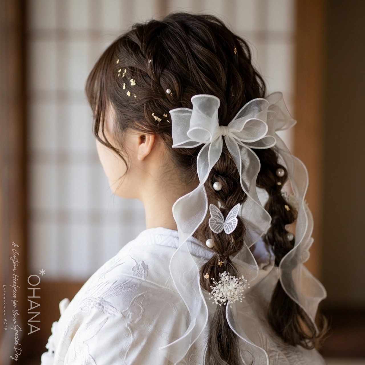 髪飾り ガーリーなヘッドドレス 卒業式 成人式 結婚式 七五三 振袖 袴