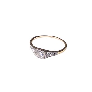 vintage 18ct gold × Platinum Diamond ring