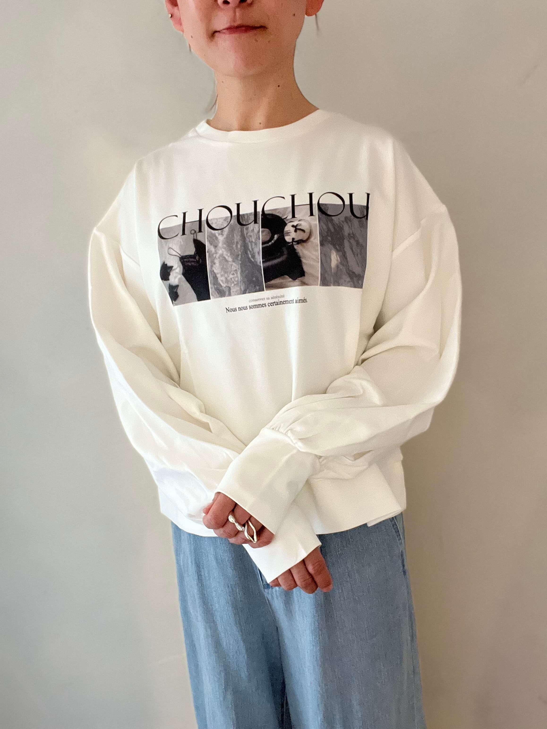 【 SELECT】フォト×ロゴボリューム袖ロンT 980-23104