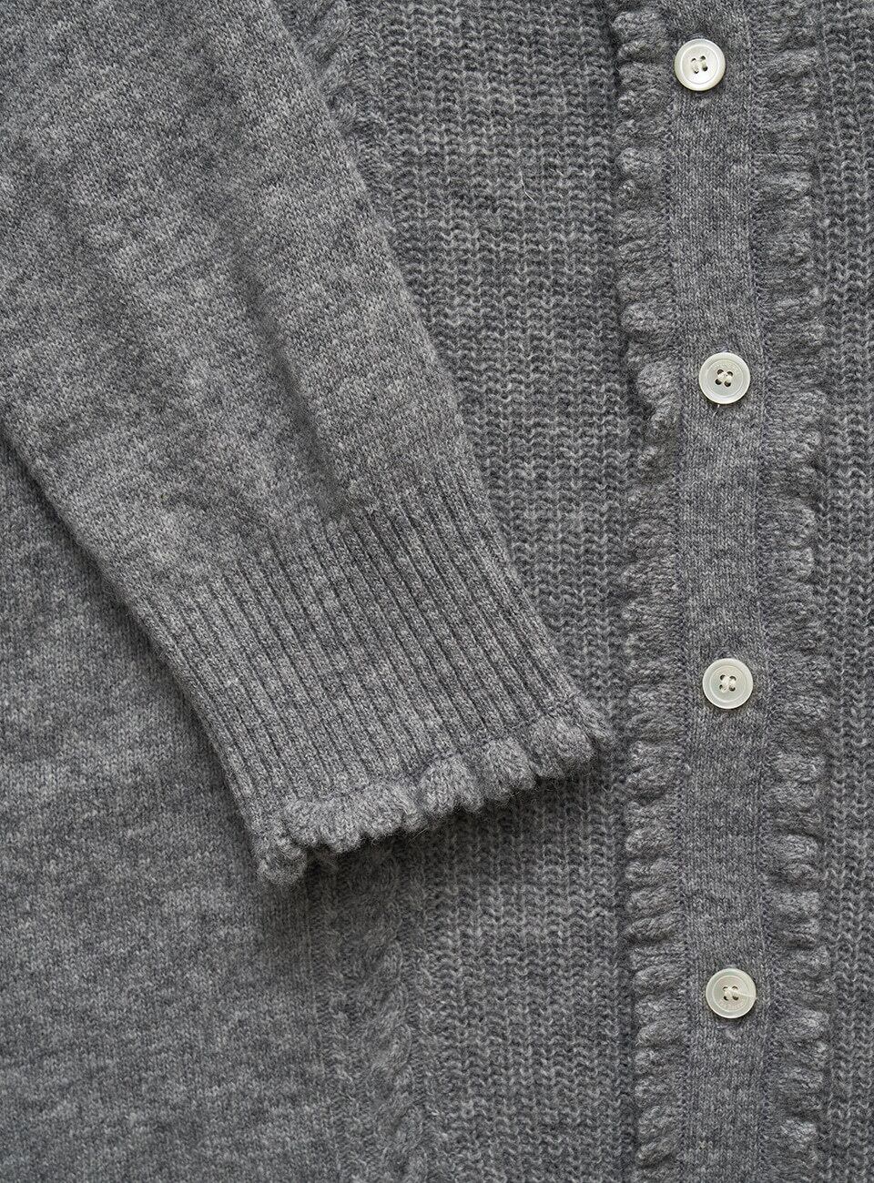 The Barnnet] Charcoal Cady Heron Scallop Knit Cardigan 正規品 韓国