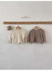 韓国子供服 / 26winter / GOGOPICNIC / ポンポンニットトレーナー / キッズ / 冬服 *XS~XL*