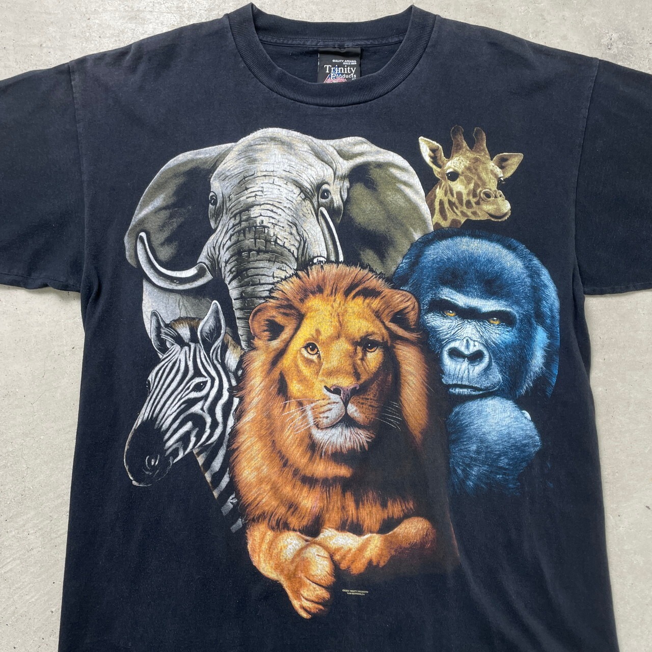 90年代 USA製 Trinity Products アニマルプリント Tシャツ ライオン 