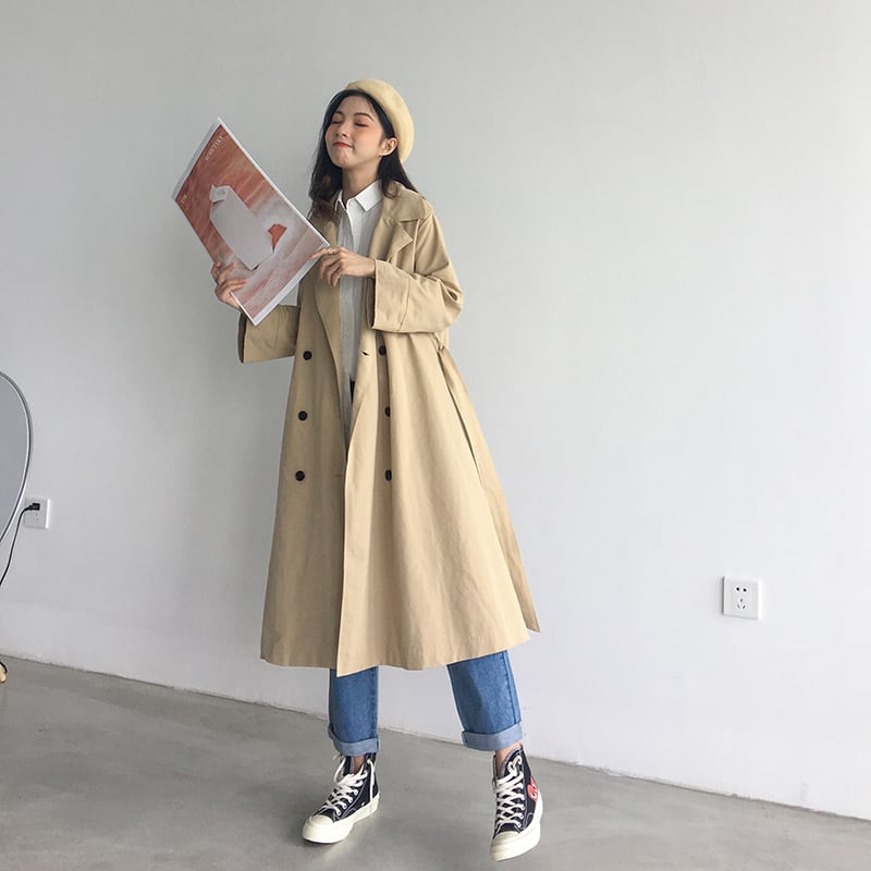 【新品タグ付】JUSGLITTY♡ダブルボタンミドルコート　ホワイト 新品タグ付】JUSGLITTY♡ダブルボタンミドルコート ホワイト