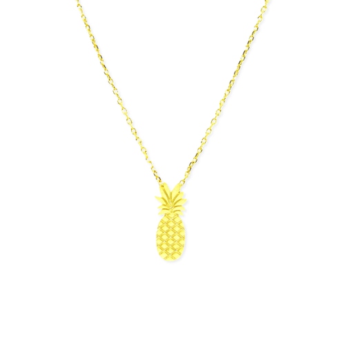 Pineapple Charm Necklace｜Gold