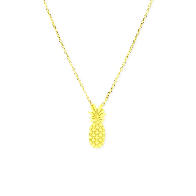 Pineapple Charm Necklace｜Gold