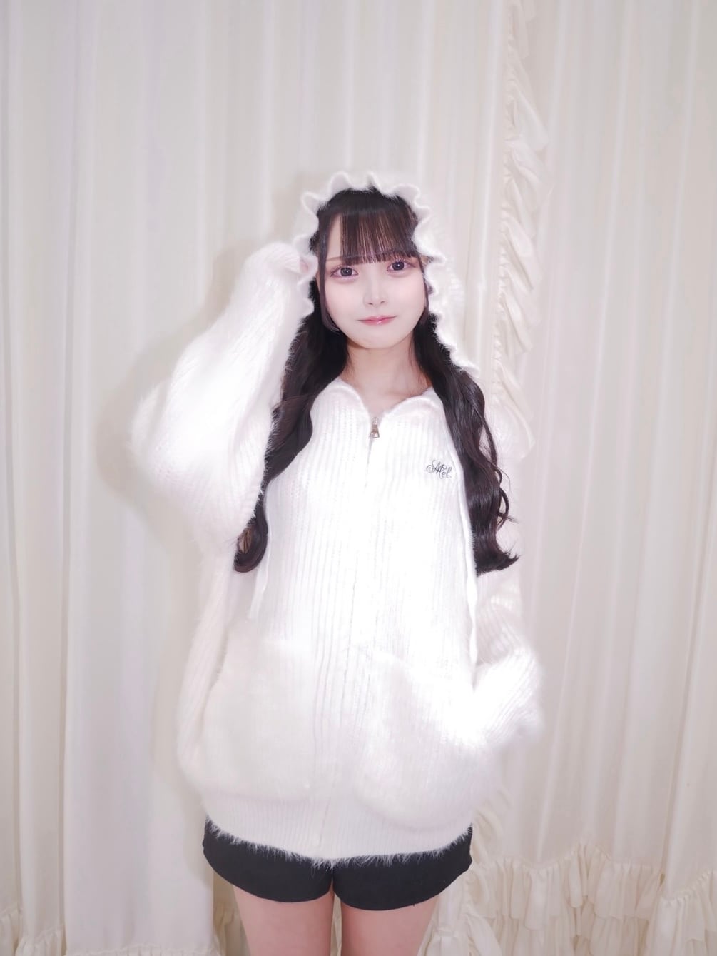 Mel. snow man hoodie knit