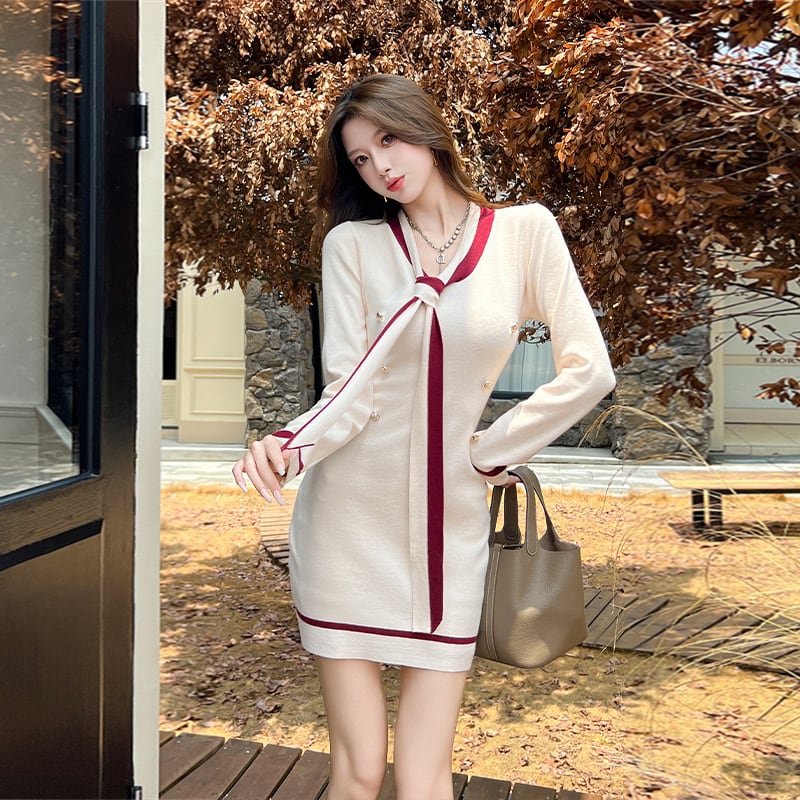 安心追跡【KAREN MILLEN】カラードニットミニワンピ ニットワンピース | nanastyle
