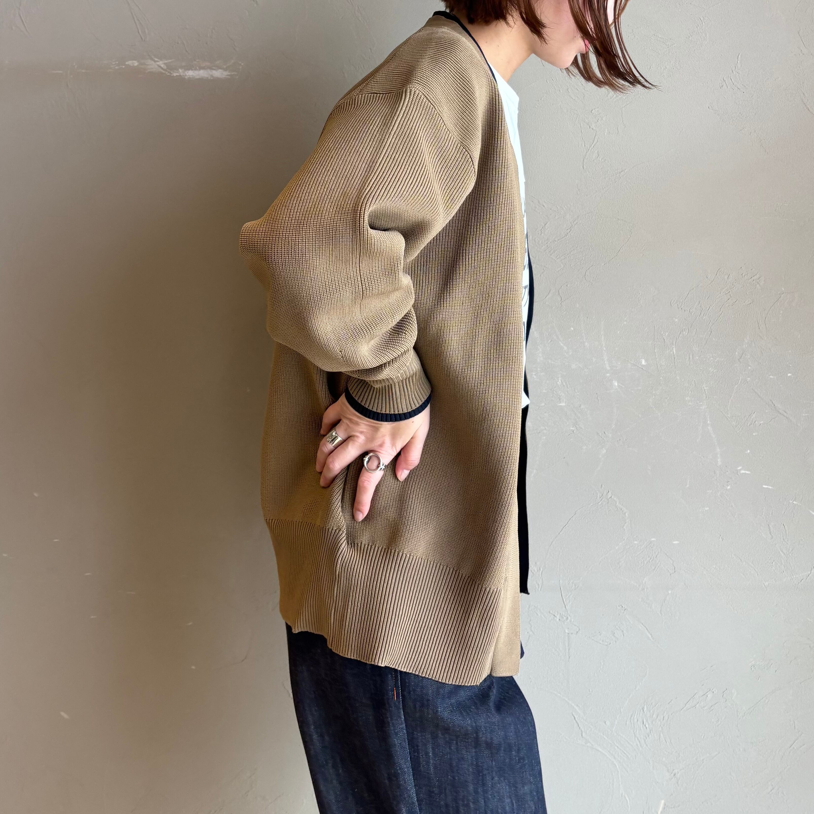 CLOCHE 】あぜ編み配色カーディガン | valance 福井｜レディース
