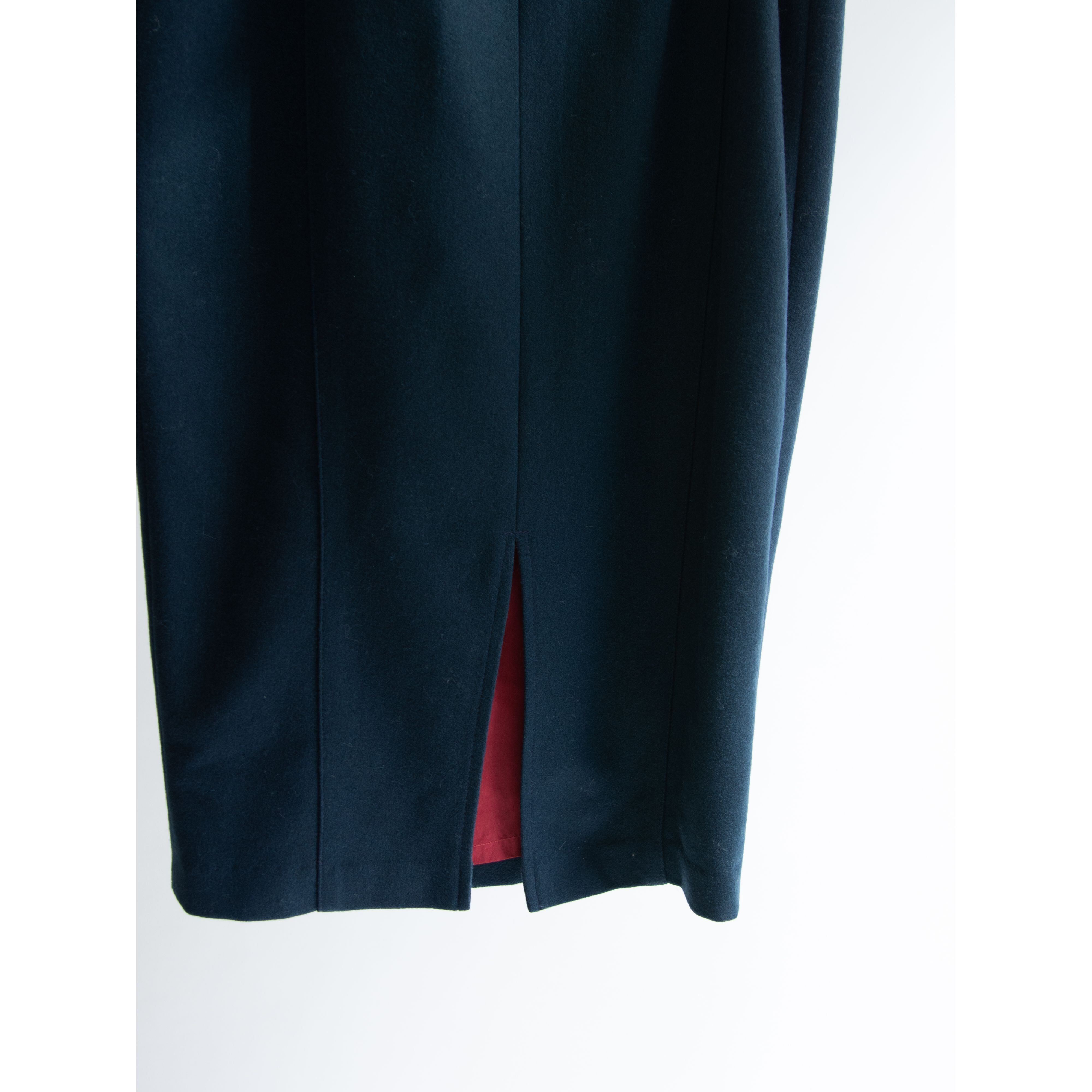 【UNITED COLORS OF BENETTON】Made in Italy Midi length slit skirt(ベネトン イタリア製ミディ丈スリットスカート)11a