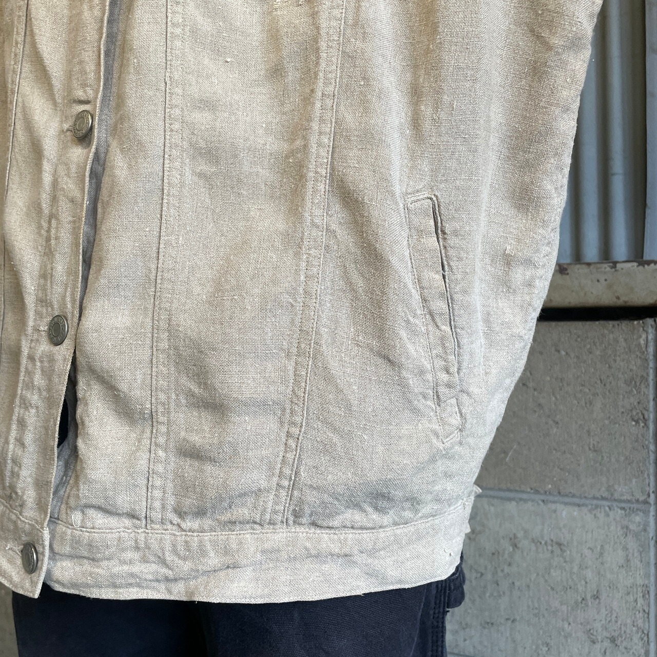 90年代 OLD GAP オールドギャップ リネントラッカージャケット メンズL 