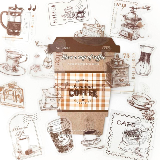 フレークシール A cup of coffee time 3 <S956>