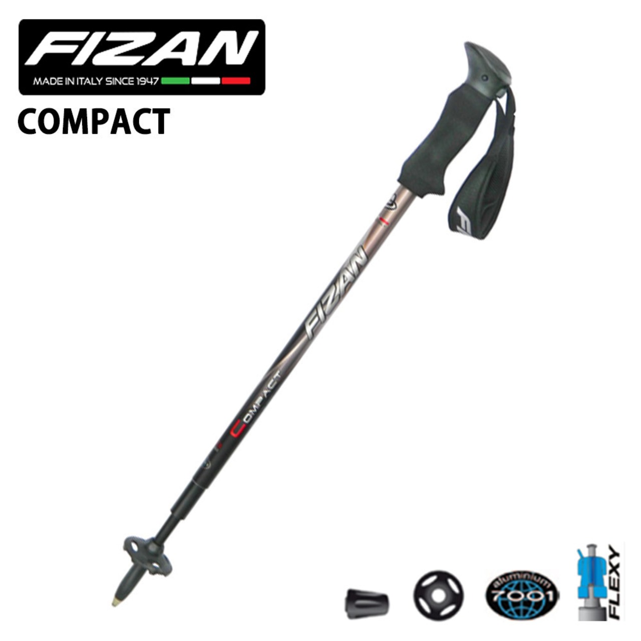 58cm-132cm FIZAN フィザン トレッキングポール トレール トレイル  登山 T03-56W