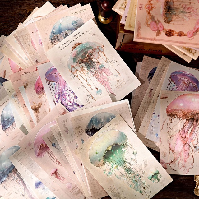 ファンタジー風素材紙本　25種50枚入り　幻想图鉴（Fantasy Illustrated Books）シリーズ【糖诗(CANDY POETRY)】[CP-4p]