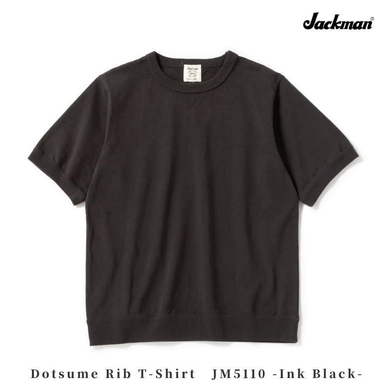 jackman ジャックマン Dotsume Rib T-Shirt ドツメリブTEE JM5110 INK jackman ジャックマン Dotsume Rib T-Shirt ドツメリブTEE JM5110 INK