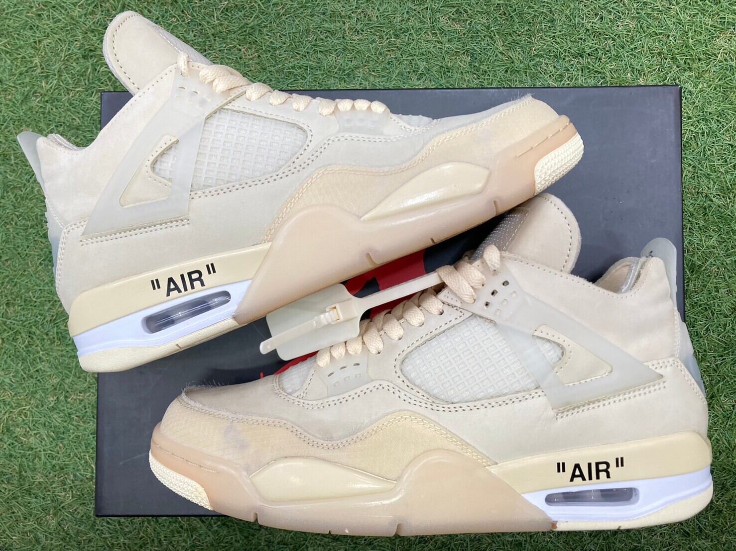NIKE × OFF-WHITE WMNS AIR JORDAN 4 RETRO SP SAIL MENS 27.5cm  