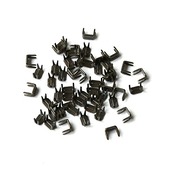 Y.K.K ファスナー用止め金具 下止めパーツ 50個入 金属/3号対応 イブシ F2-221