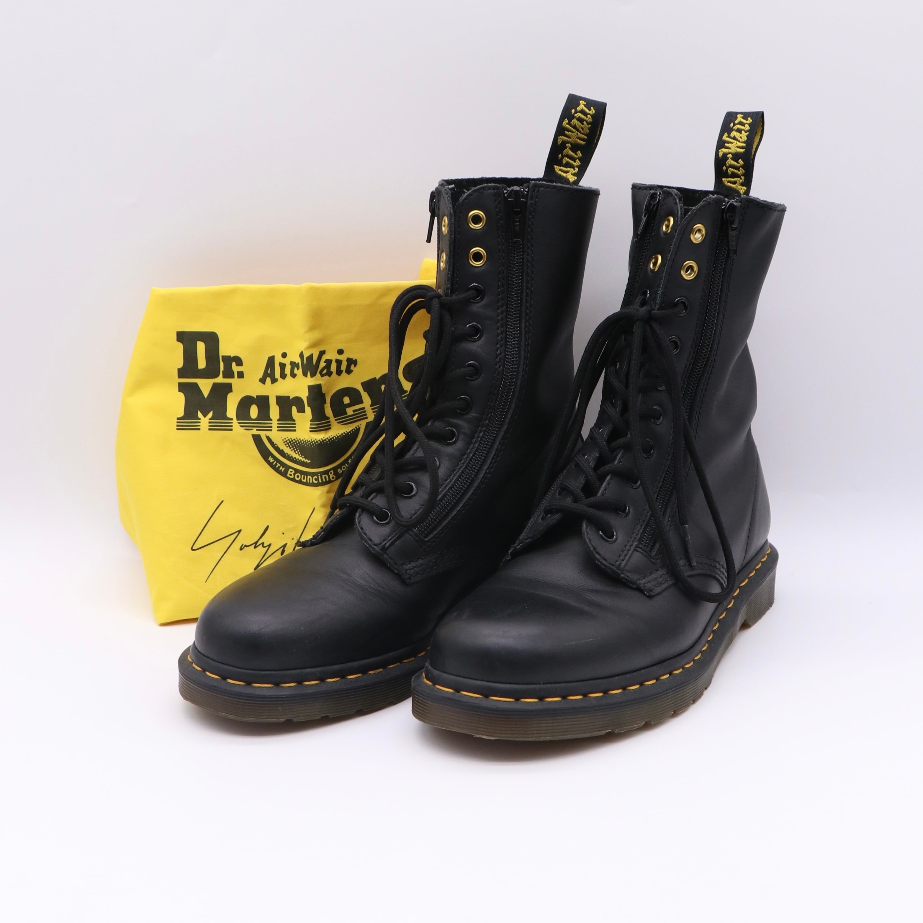 Dr.Martens Yohji yamamoto コラボ ブーツ レザー ブラック ドクターマーチン ヨウジヤマモト