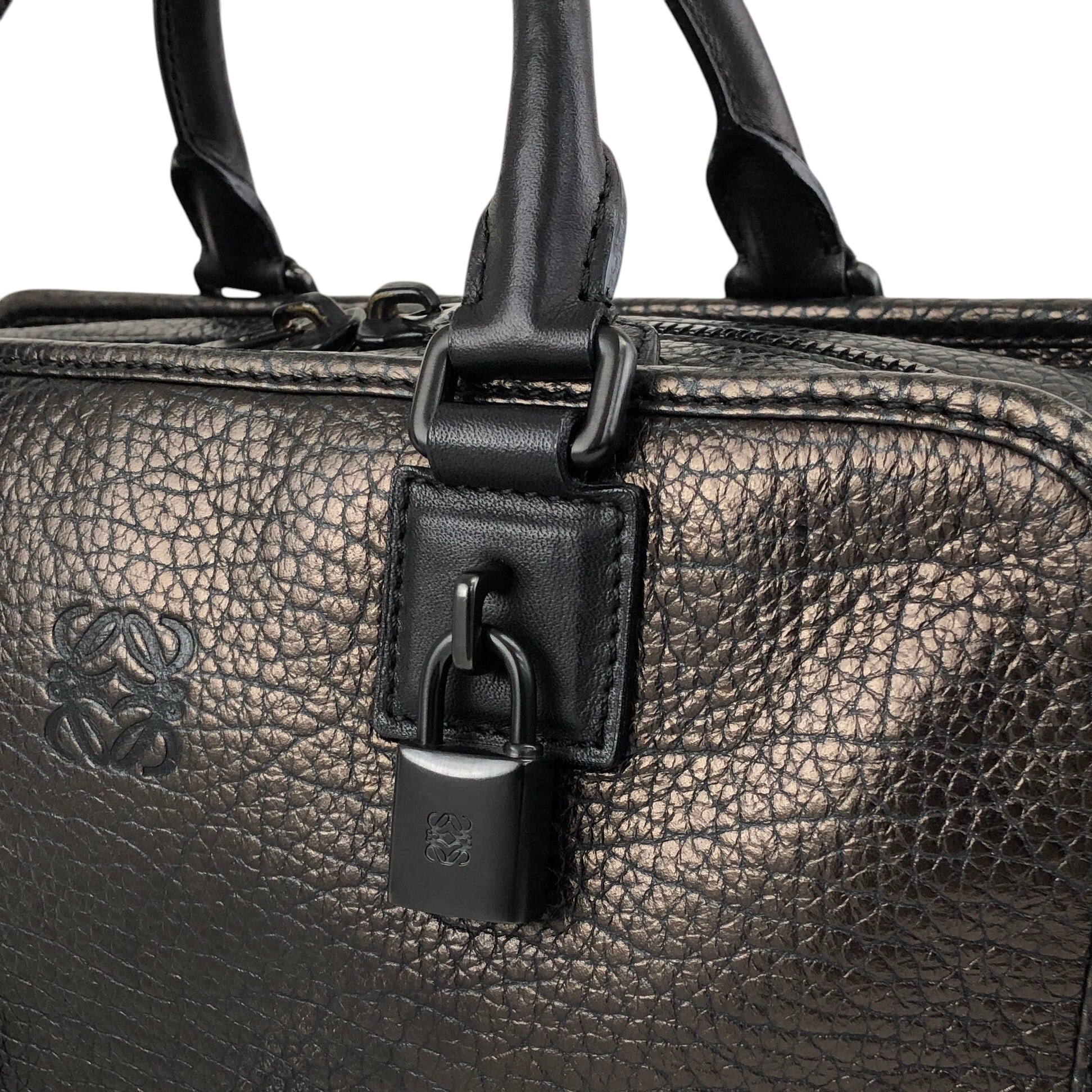 LOEWE ロエベ ハンドバッグ ブラック アナグラム レザー アマソナ ミニ