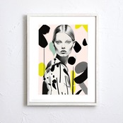 Ambition｜色彩で野心を描く抽象アートポスター｜モダン・北欧・ホテルライクに合う存在感あるインテリア額縁付きA3ポスター