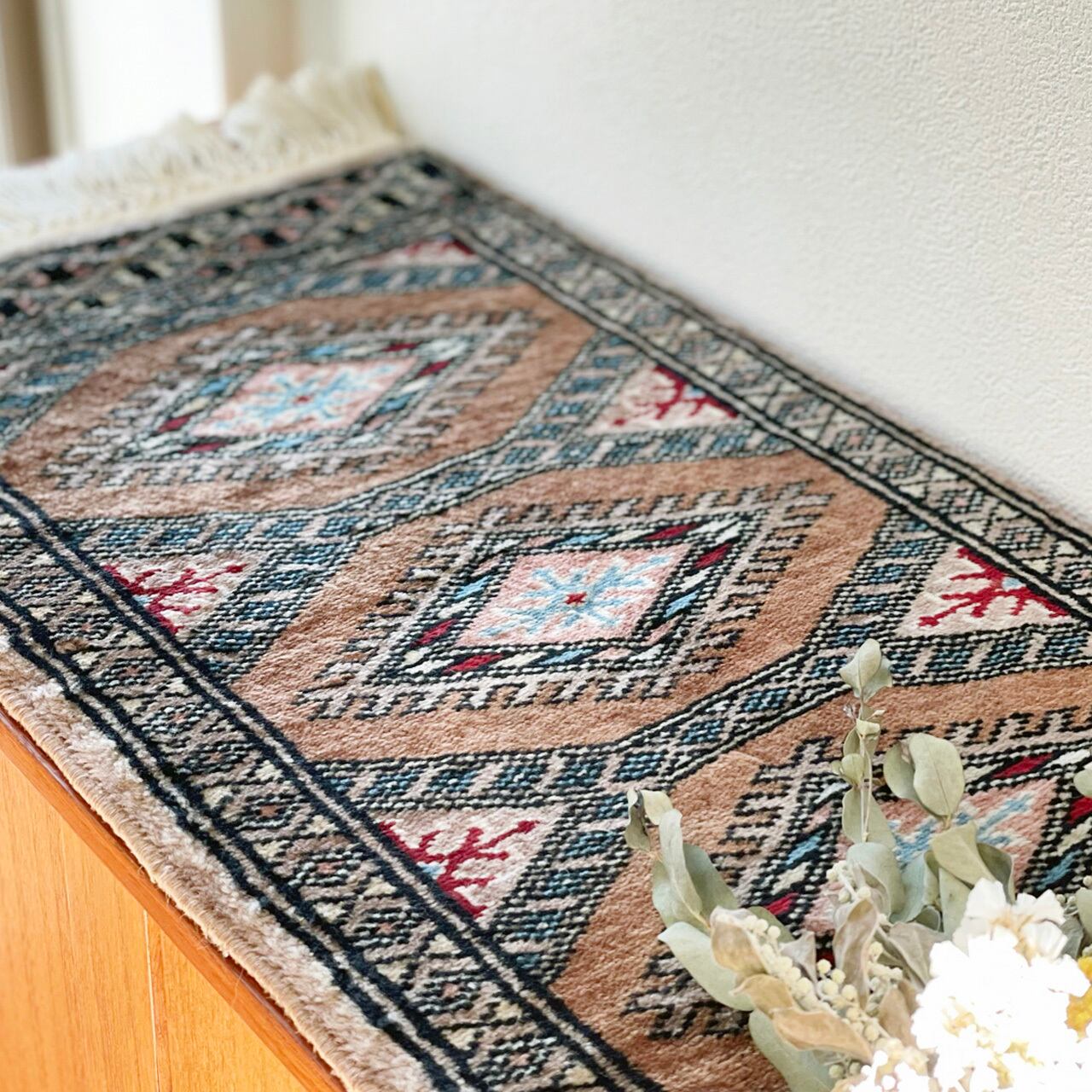 ヴィンテージラグ｜ランナー vintage rug runner * キャメルブラウン camel brown [rra005] ラグの間