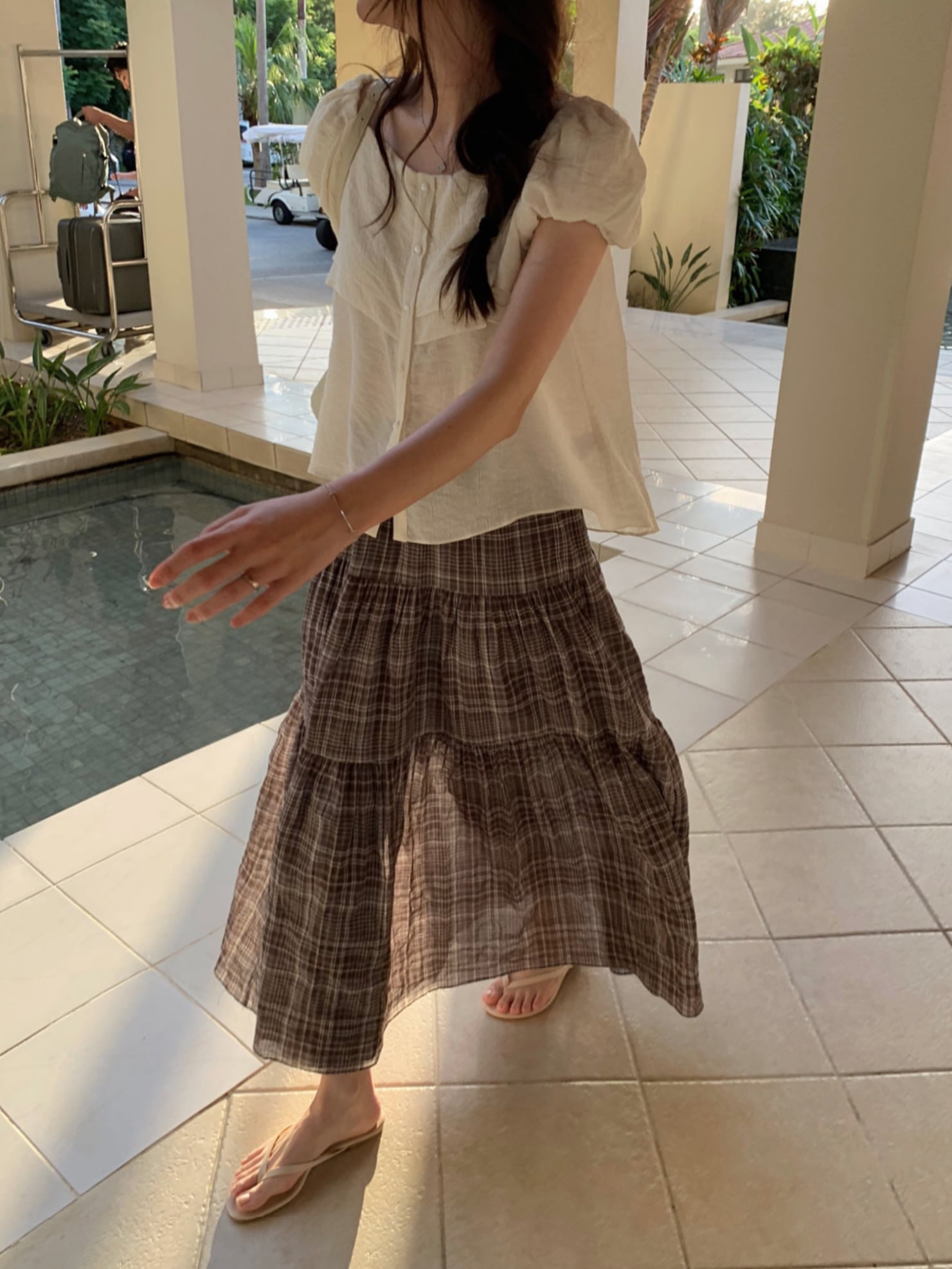 (予約)P.Y.T / Alpha Check Skirt / 2color