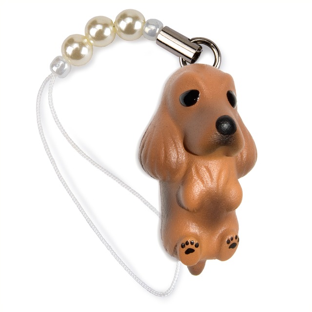 Dog 92 English Cocker Spaniel イングリッシュコッカースパニエル レッド ビーズ ストラップ DN-2101