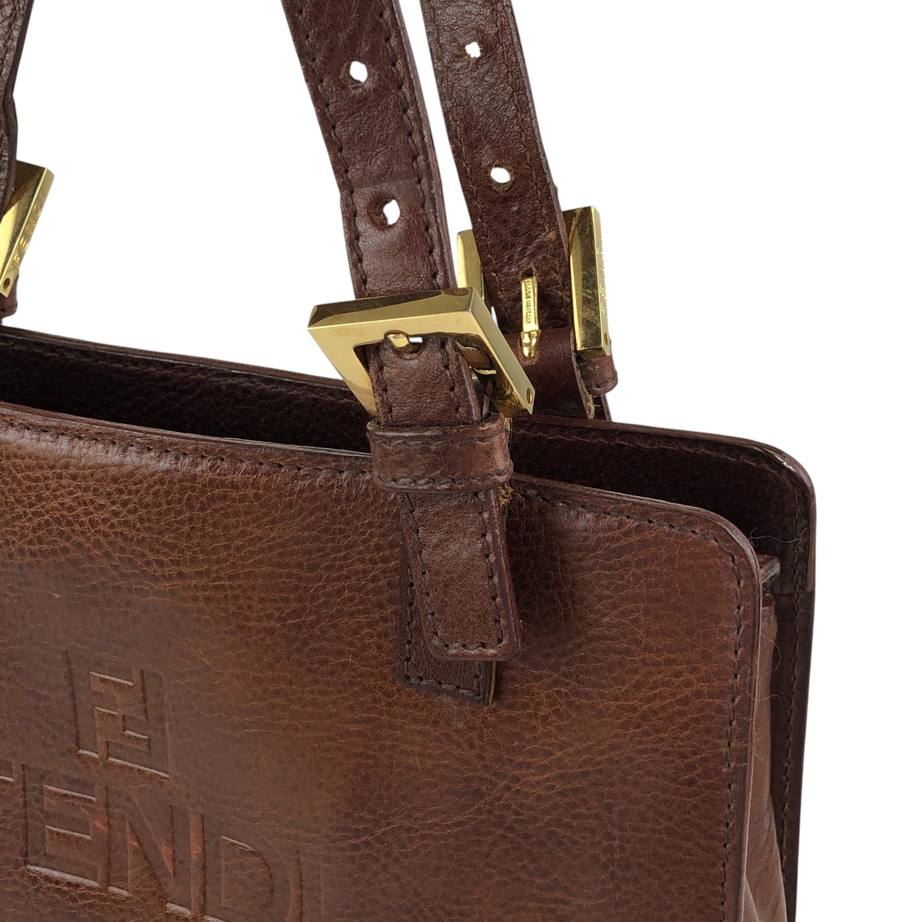 FENDI ブラウンレザーハンドバッグ☆ヴィンテージ 楽天市場】希少 FENDI フェンディ ヴィンテージ カーヴィング キャメル